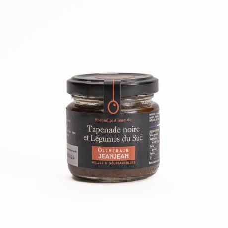 Tapenade noire aux légumes du sud - Oliveraie Jeanjean
