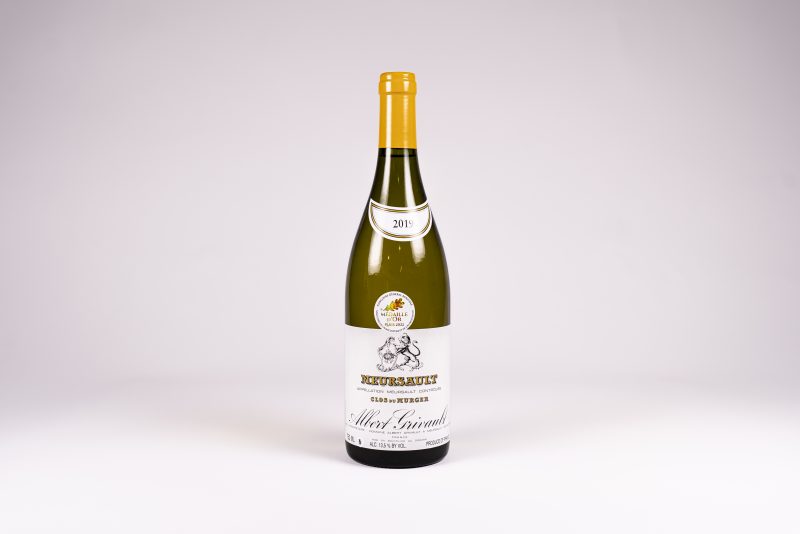 Grand vin de bourgogne blanc, 100% chardonnay, domaine albert Grivault, meursault le clos du murger